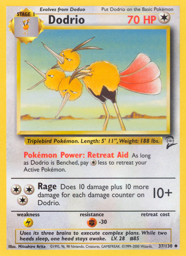 Dodrio base4-37 Uncommon from Base Set 2 Set
