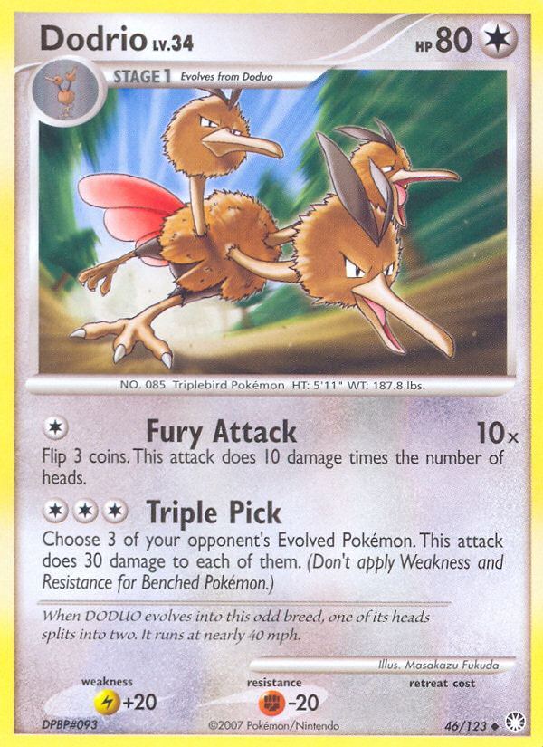Dodrio dp2-46 Uncommon from Mysterious Treasures Set