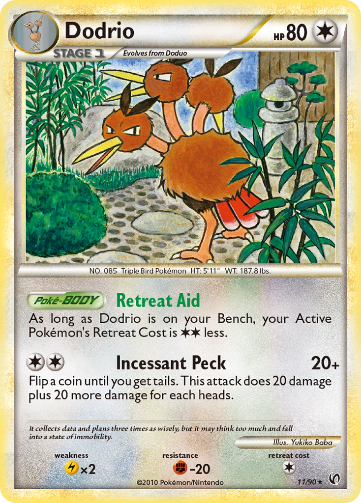 Dodrio hgss3-11 Rare from HS—Undaunted Set