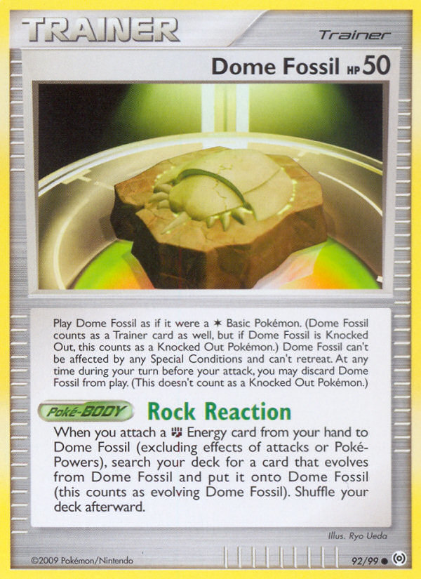 Dome Fossil pl4-92 Common from Arceus Set