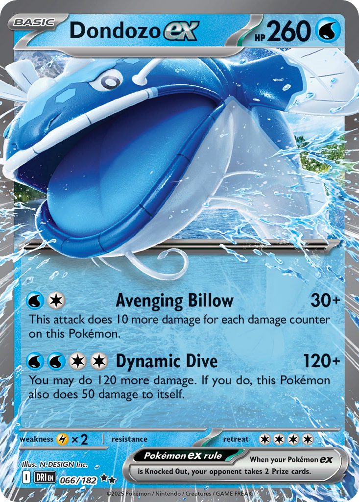 Dondozo ex sv10-66 Double Rare from Destined Rivals Set