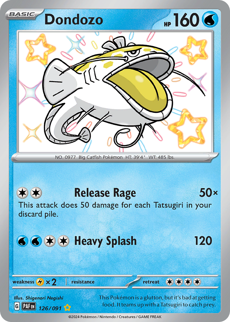 Dondozo sv4pt5-126 Shiny Rare from Paldean Fates Set