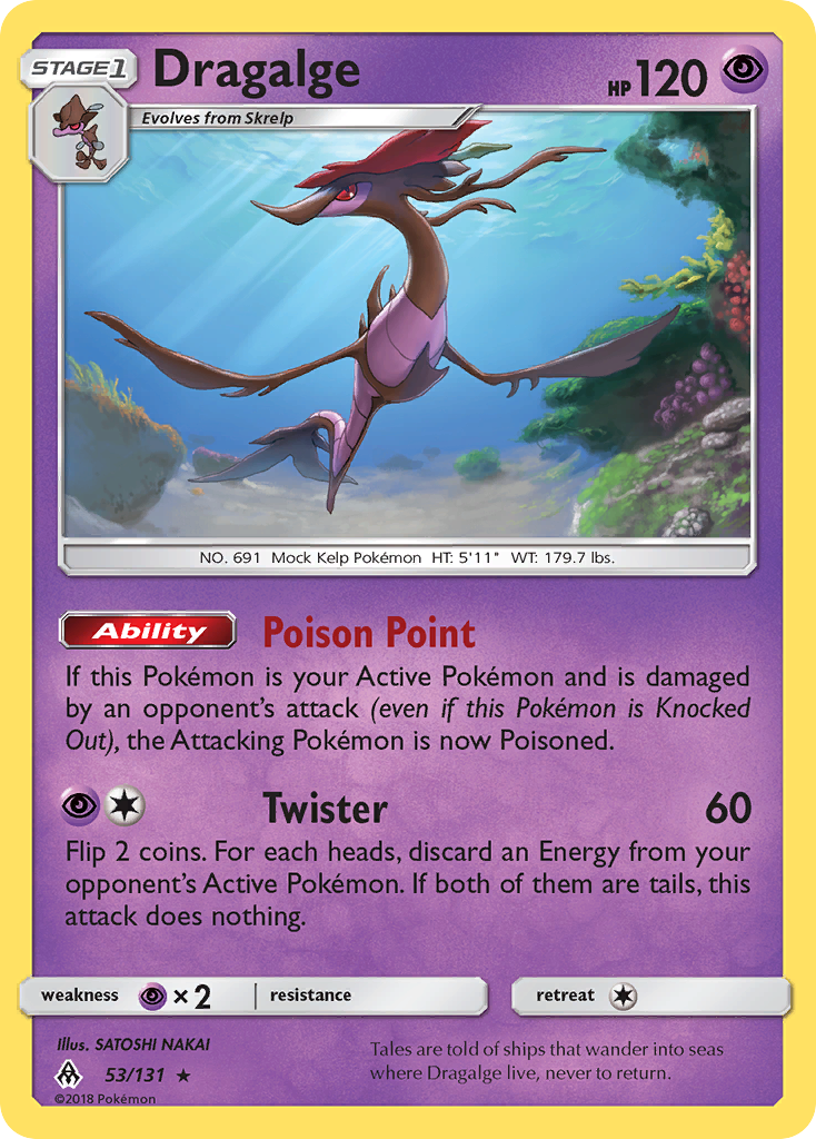 Dragalge sm6-53 Rare from Forbidden Light Set