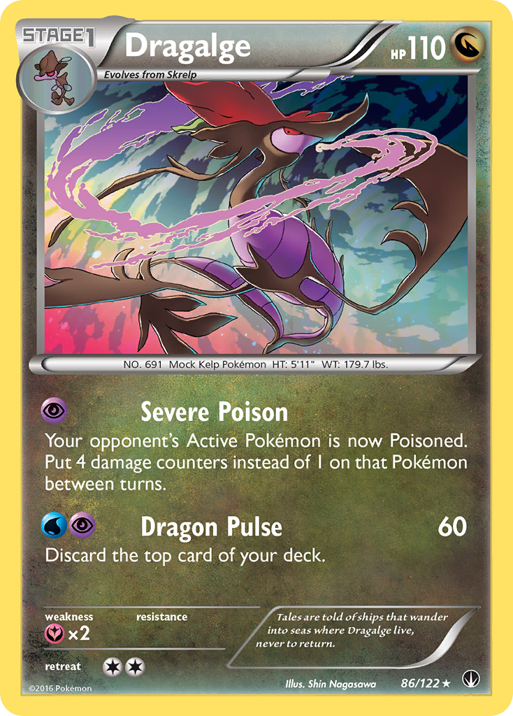 Dragalge xy9-86 Rare Holo from BREAKpoint Set