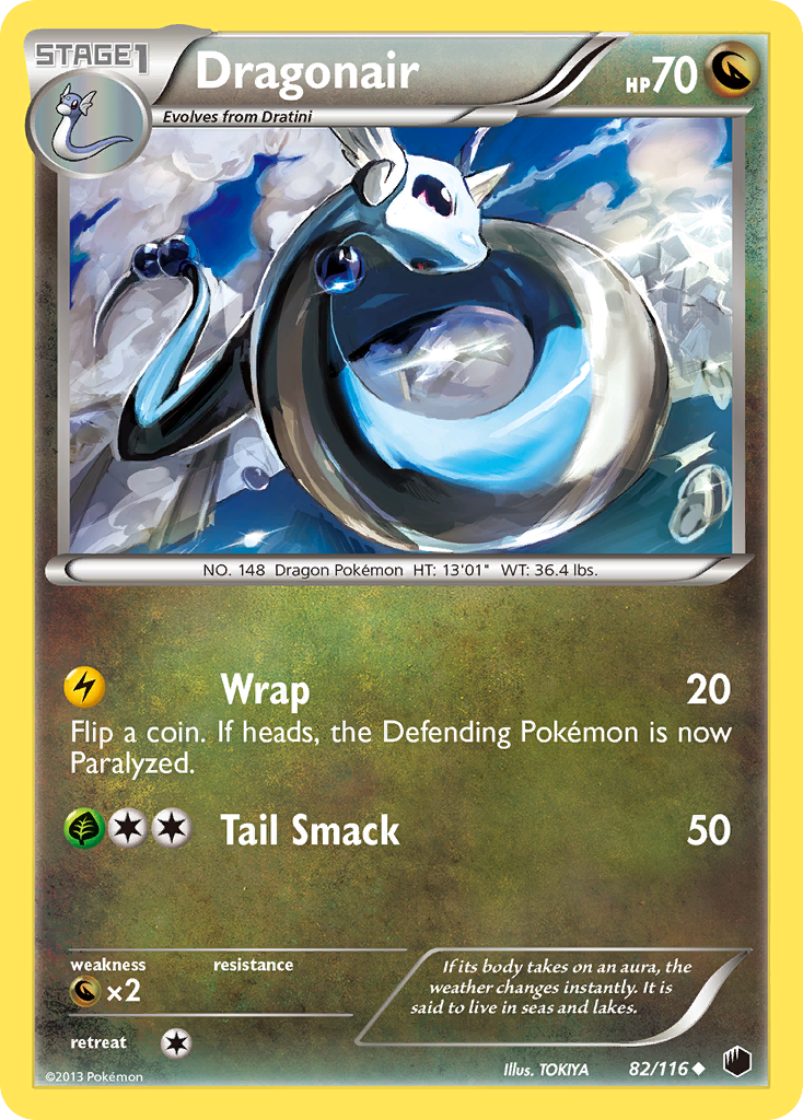 Dragonair bw9-82 Uncommon from Plasma Freeze Set