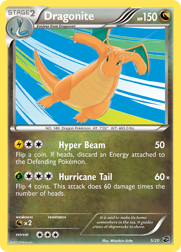 Dragonite dv1-5 Rare Holo from Dragon Vault Set