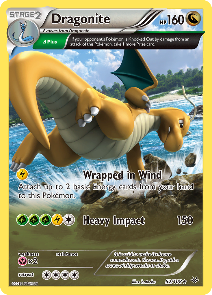 Dragonite xy6-52 Rare Holo from Roaring Skies Set