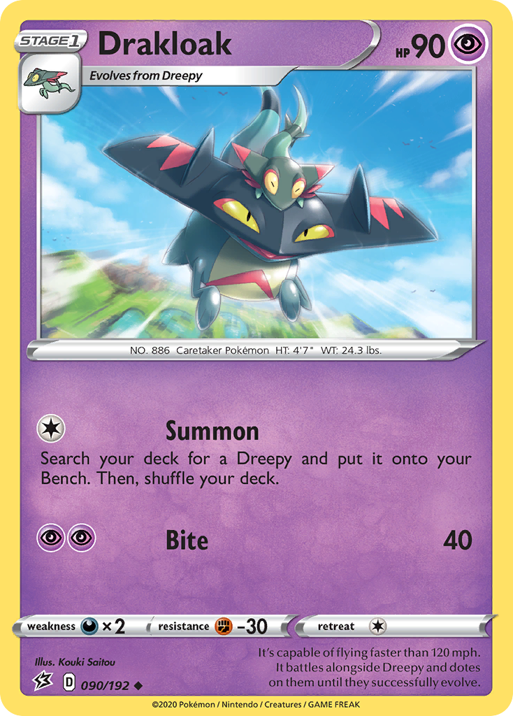 Drakloak swsh2-90 Uncommon from Rebel Clash Set