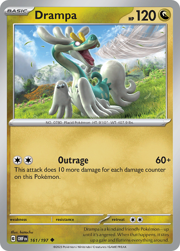 Drampa sv3-161 Uncommon from Obsidian Flames Set