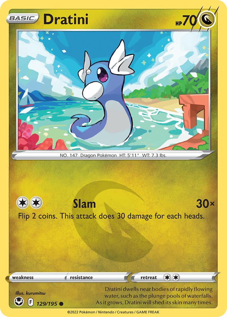 Dratini swsh12-129 Common from Silver Tempest Set