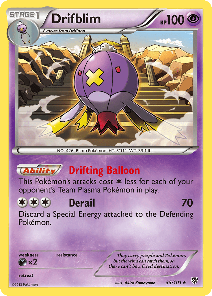 Drifblim bw10-35 Rare from Plasma Blast Set