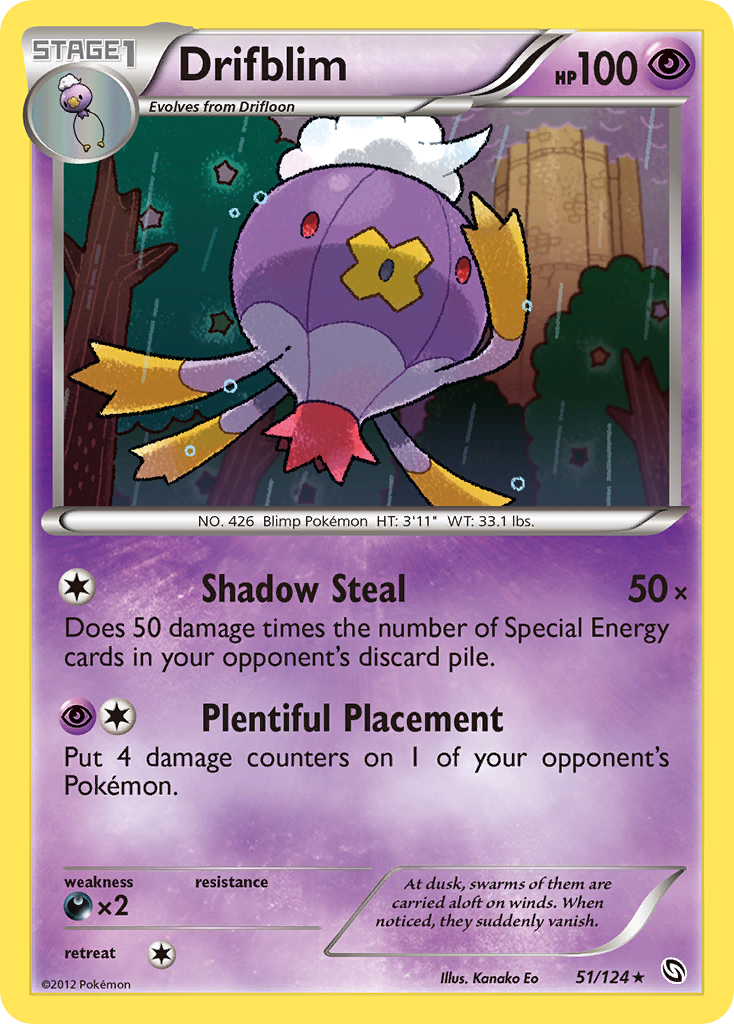 Drifblim bw6-51 Rare from Dragons Exalted Set