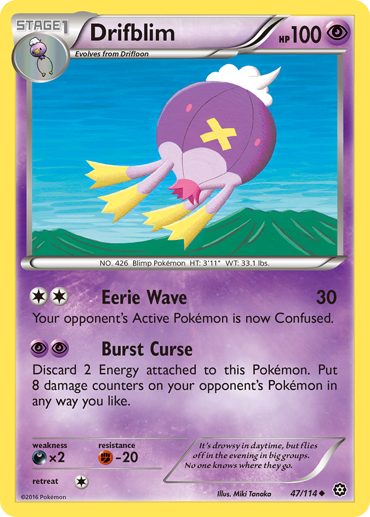 Drifblim xy11-47 Uncommon from Steam Siege Set