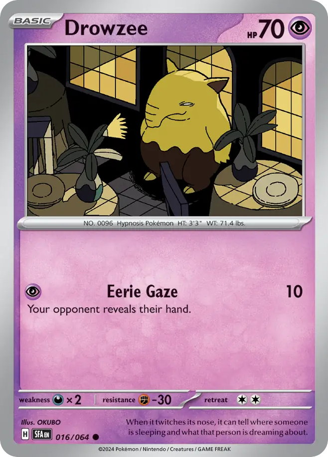 Drowzee sv6pt5-16 Common from Shrouded Fable Set