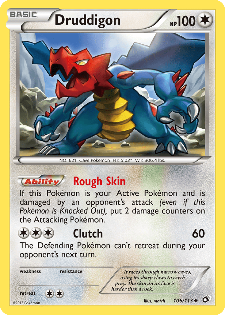 Druddigon bw11-106 Uncommon from Legendary Treasures Set