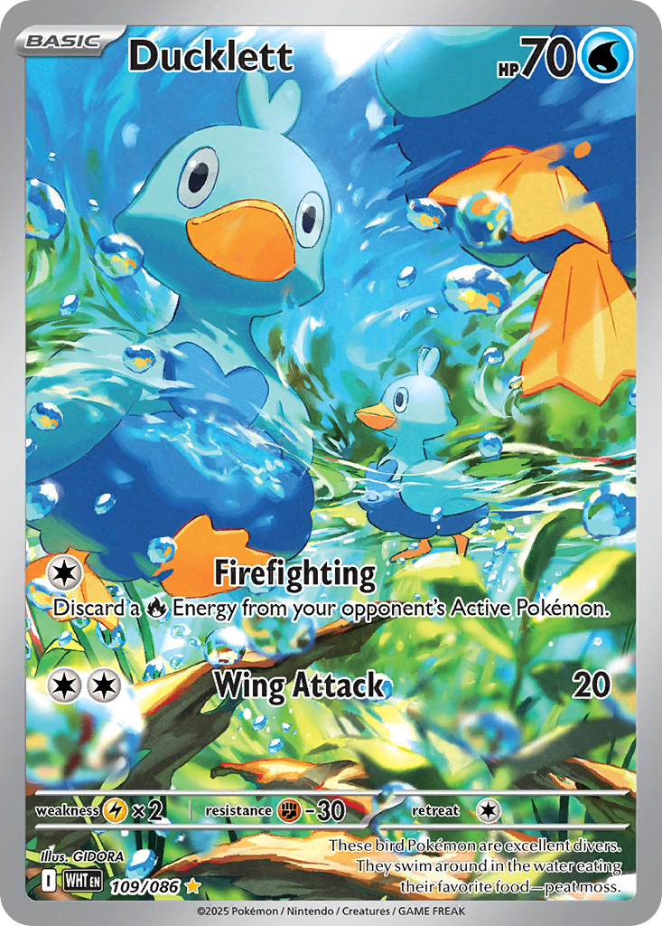 Ducklett rsv10pt5-109 Illustration Rare from White Flare Set