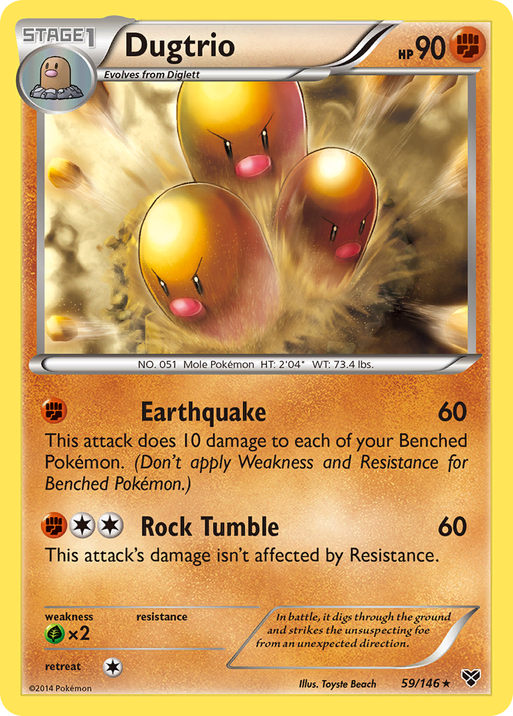 Dugtrio xy1-59 Rare from XY Set