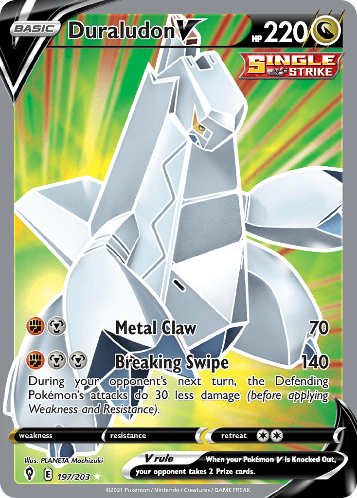 Duraludon V swsh7-197 Rare Ultra from Evolving Skies Set