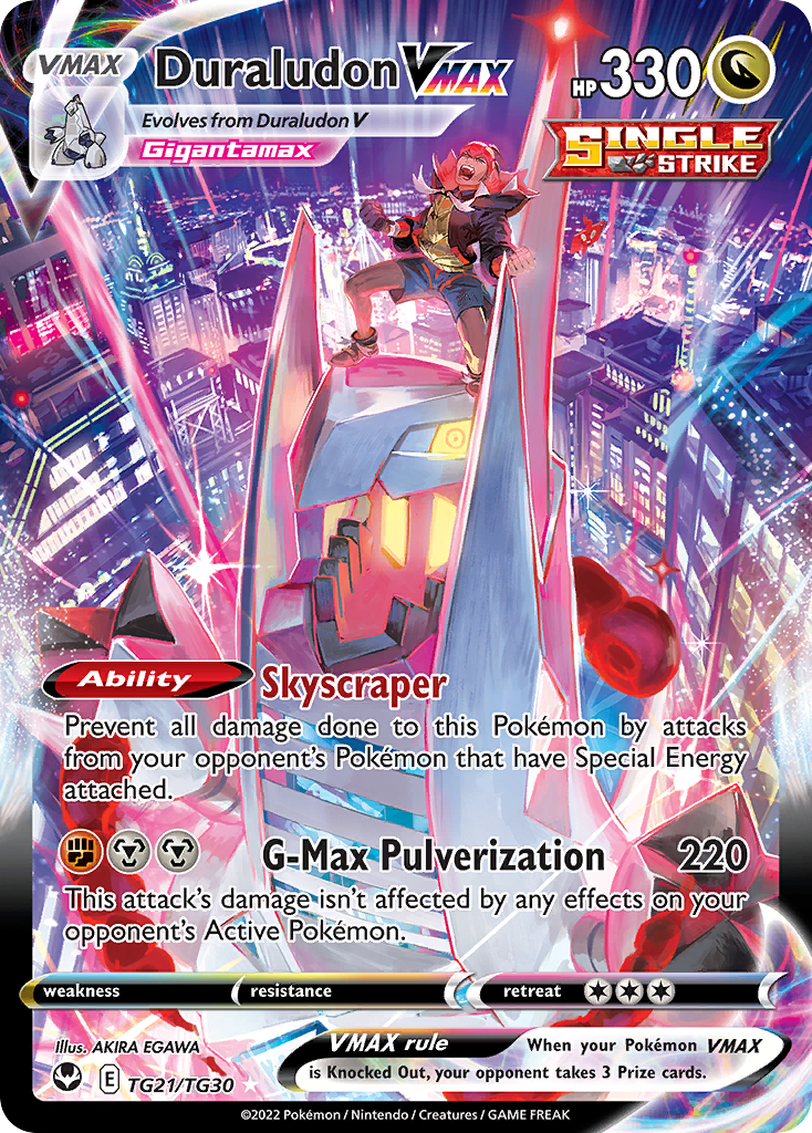 Duraludon VMAX swsh12tg-TG21 Rare Holo VMAX from Silver Tempest Trainer Gallery Set