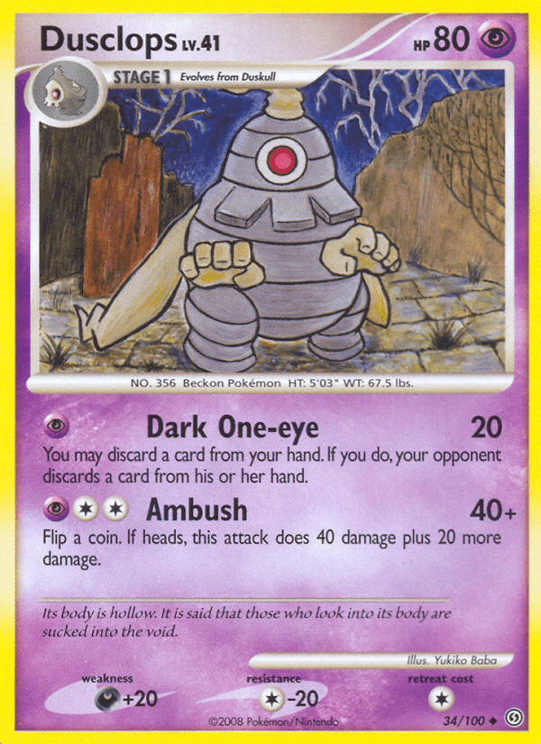Dusclops dp7-34 Uncommon from Stormfront Set