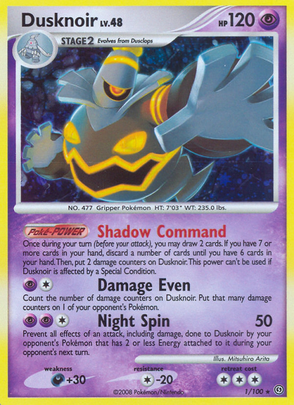 Dusknoir dp7-1 Rare Holo from Stormfront Set