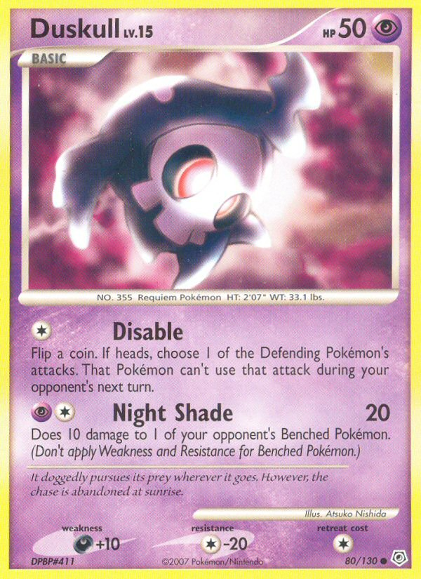 Duskull dp1-80 Common from Diamond & Pearl Set