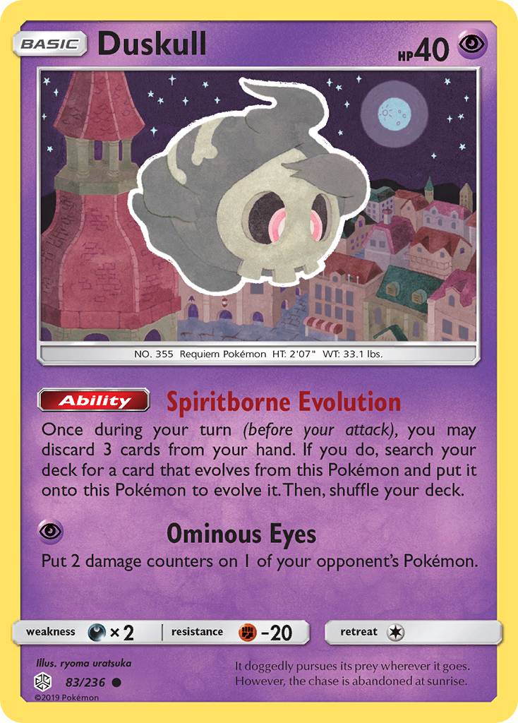 Duskull sm12-83 Common from Cosmic Eclipse Set
