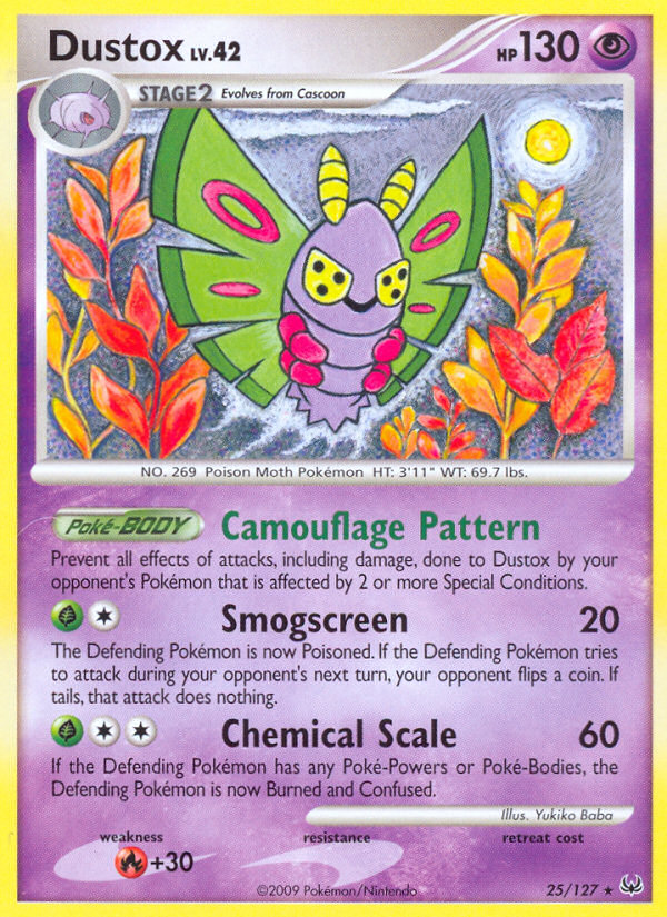 Dustox pl1-25 Rare from Platinum Set