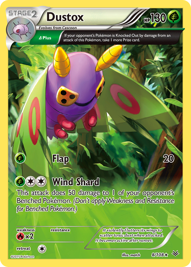 Dustox xy6-8 Rare from Roaring Skies Set