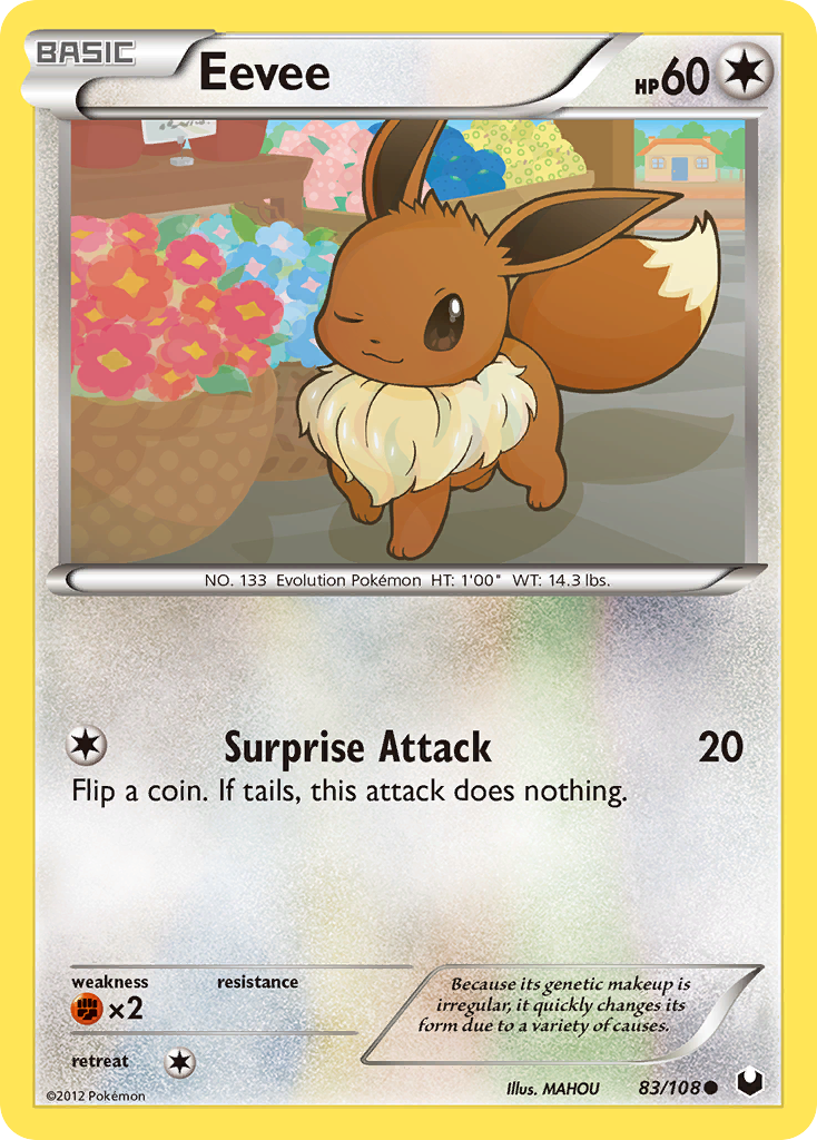 Eevee bw5-83 Common from Dark Explorers Set