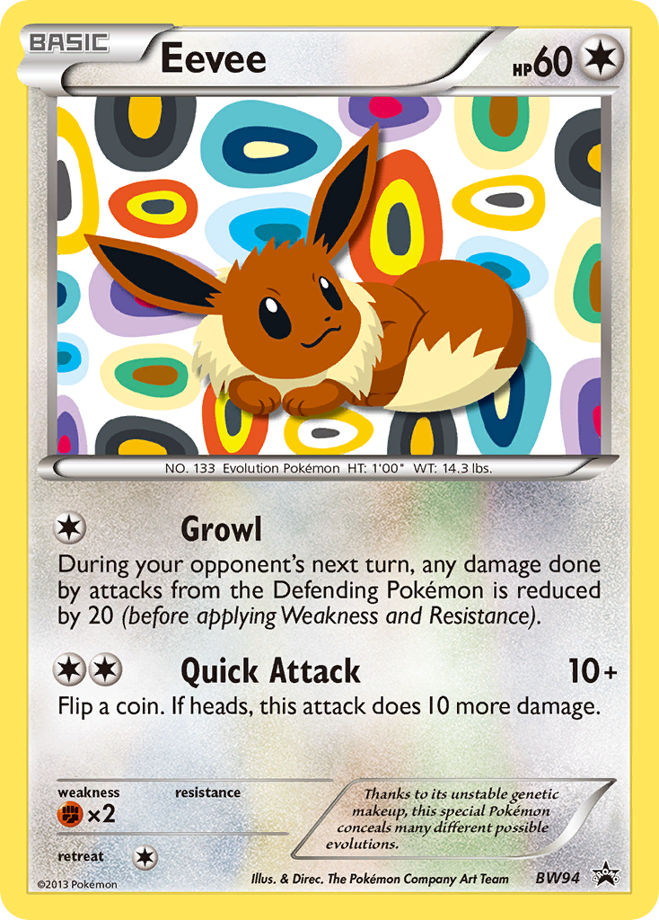 Eevee bwp-BW94 Promo from BW Black Star Promos Set