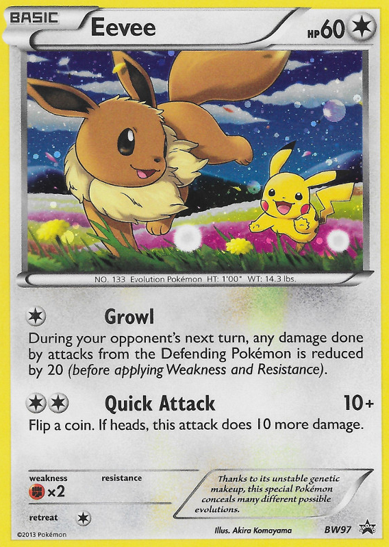 Eevee bwp-BW97 Promo from BW Black Star Promos Set