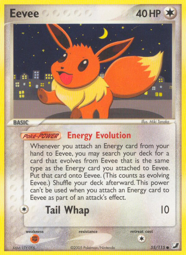 Eevee ex10-55 Common from Unseen Forces Set