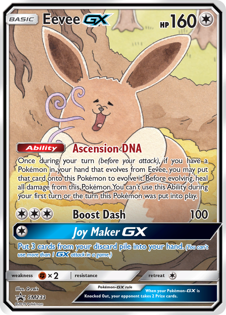 Eevee-GX smp-SM233 Promo from SM Black Star Promos Set