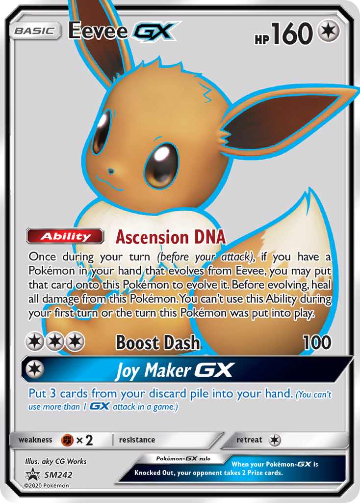 Eevee-GX smp-SM242 Promo from SM Black Star Promos Set
