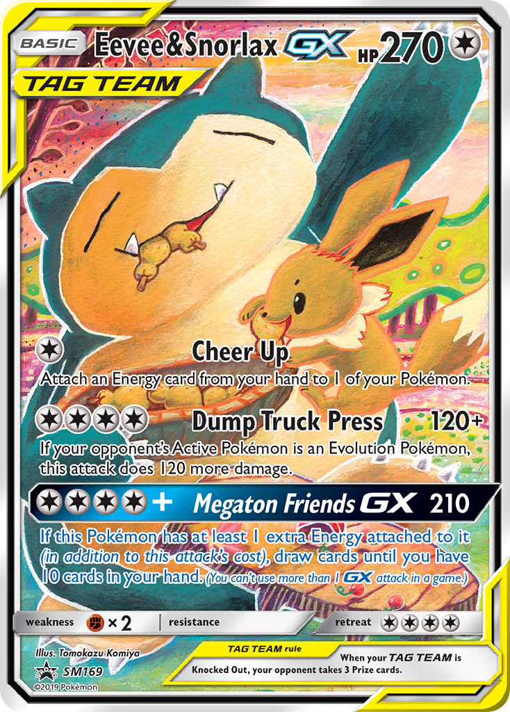 Eevee & Snorlax-GX smp-SM169 Promo from SM Black Star Promos Set