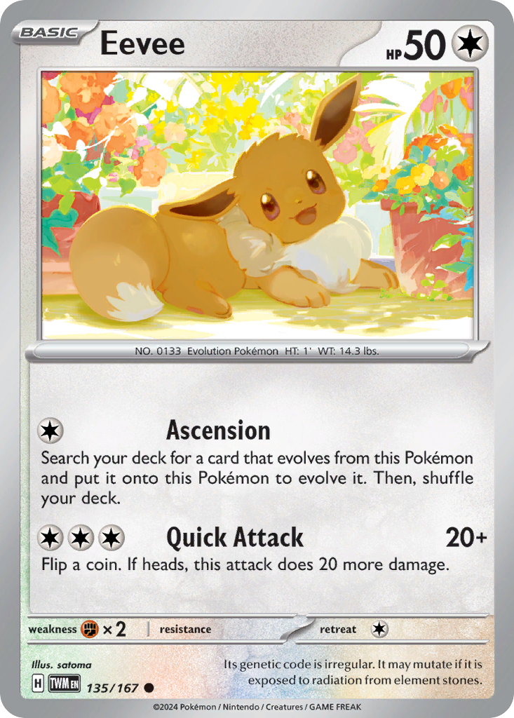 Eevee sv6-135 Common from Twilight Masquerade Set