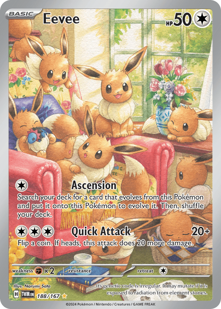 Eevee sv6-188 Illustration Rare from Twilight Masquerade Set