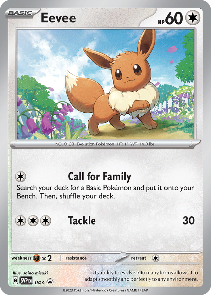 Eevee svp-43 Promo from Scarlet & Violet Black Star Promos Set