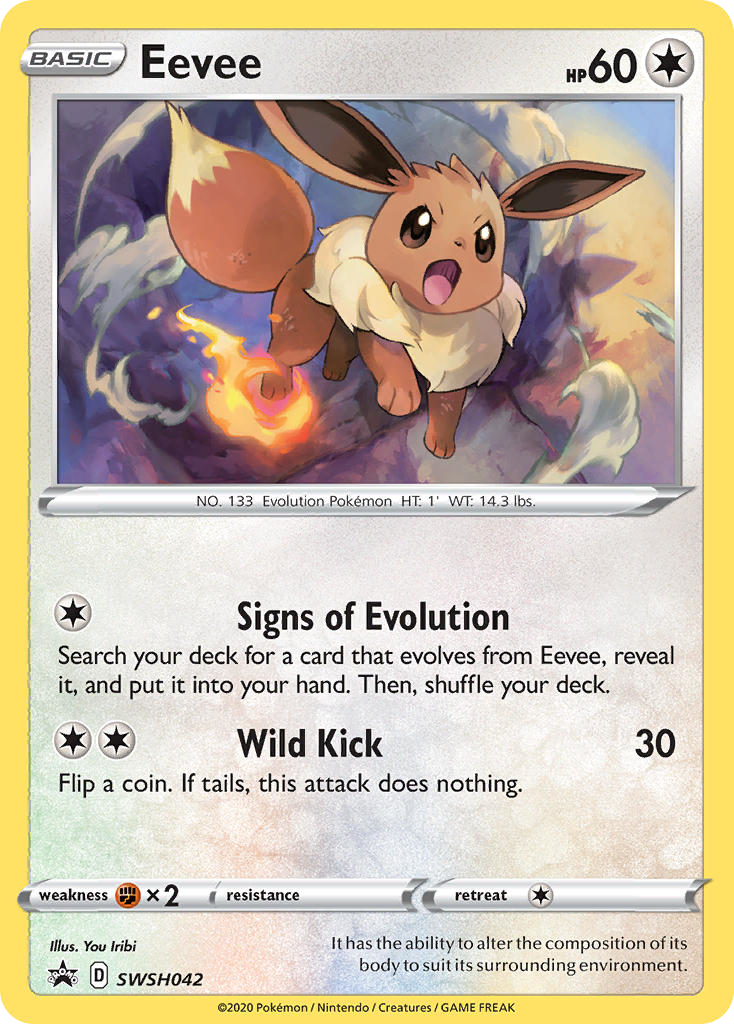 Eevee swshp-SWSH042 Promo from SWSH Black Star Promos Set