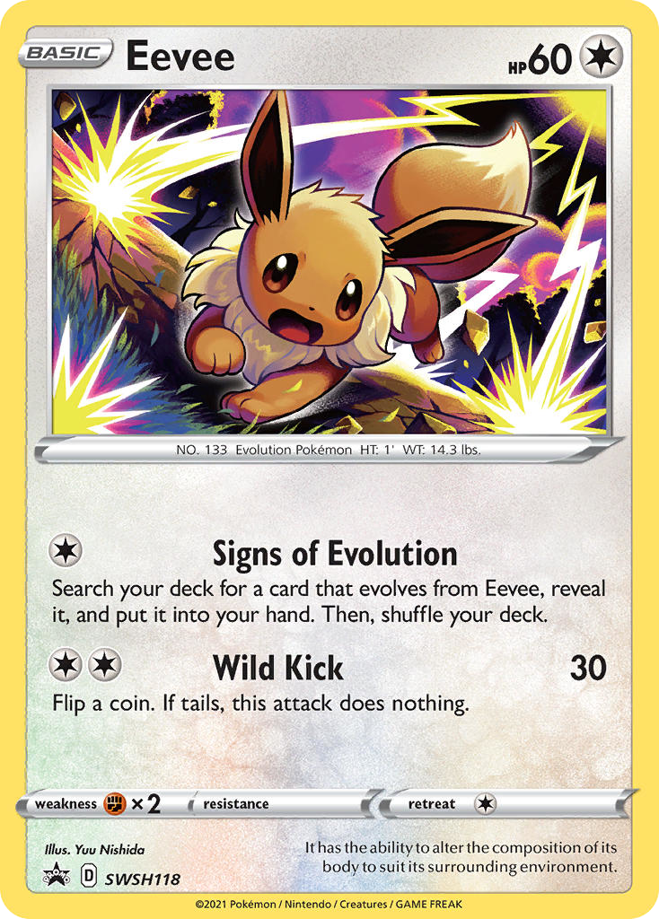Eevee swshp-SWSH118 Promo from SWSH Black Star Promos Set
