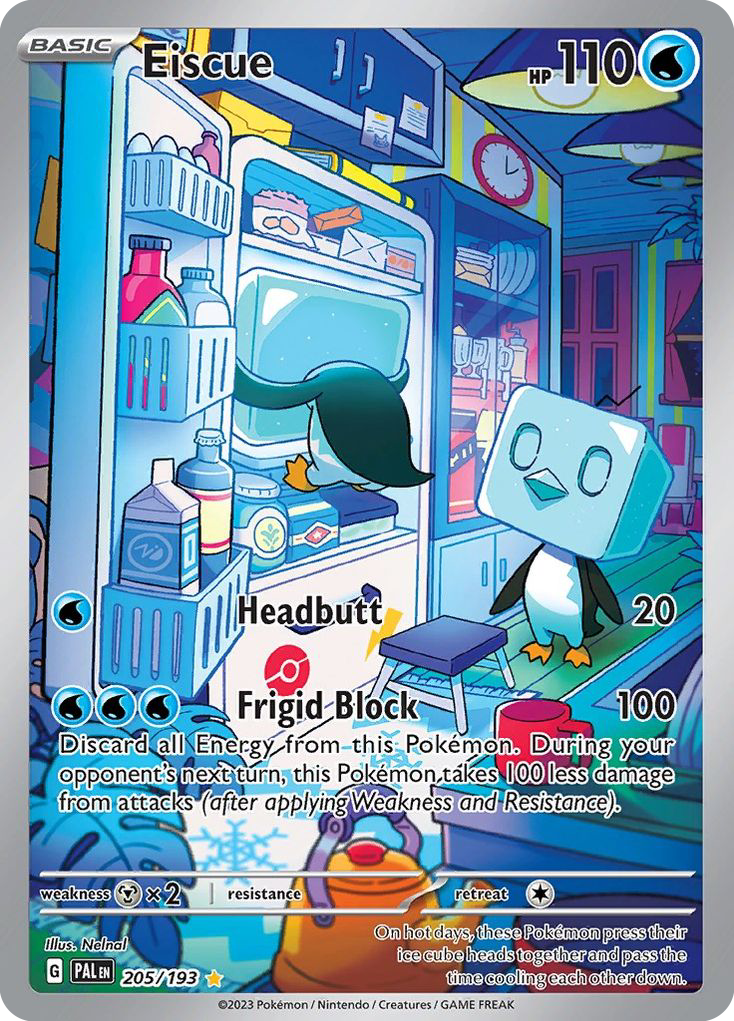 Eiscue sv2-205 Illustration Rare from Paldea Evolved Set