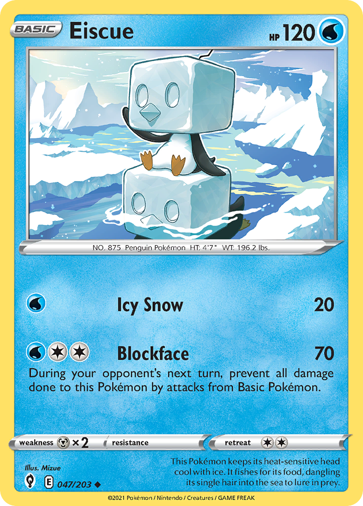 Eiscue swsh7-47 Uncommon from Evolving Skies Set