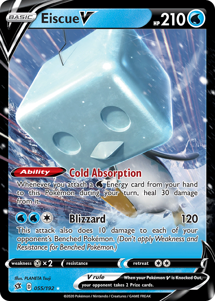 Eiscue V swsh2-55 Rare Holo V from Rebel Clash Set