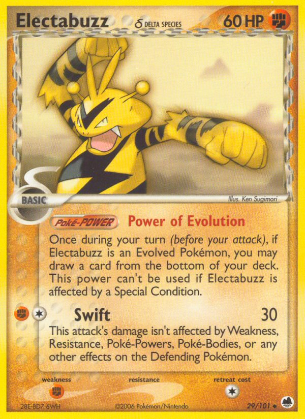 Electabuzz δ ex15-29 Uncommon from Dragon Frontiers Set