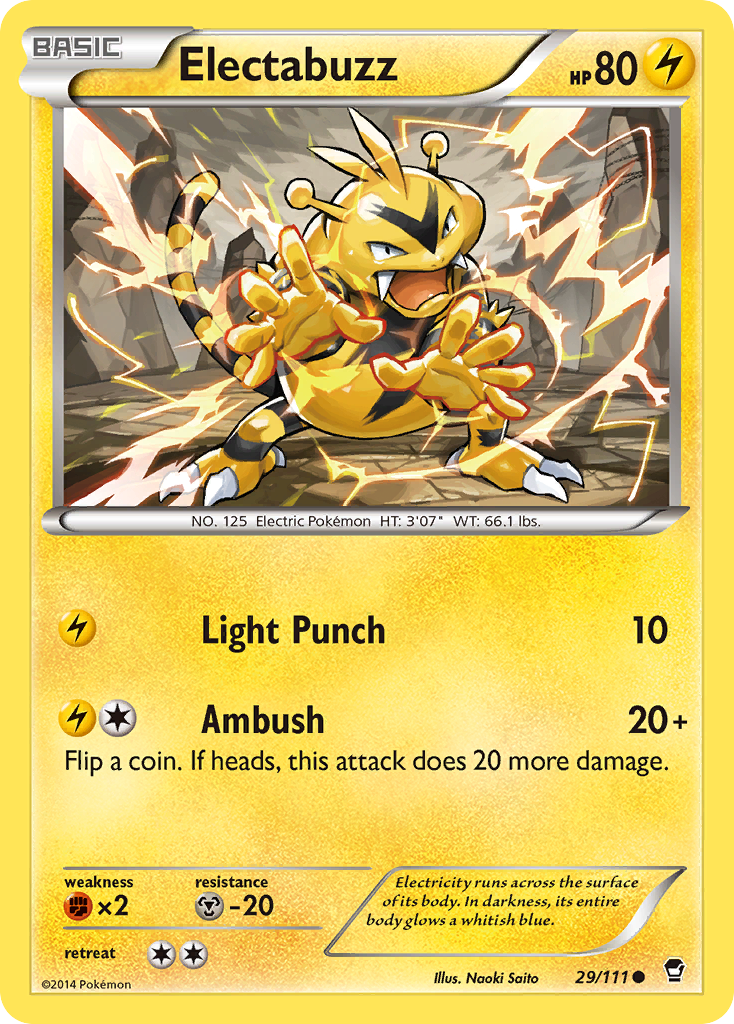 Electabuzz xy3-29 Common from Furious Fists Set