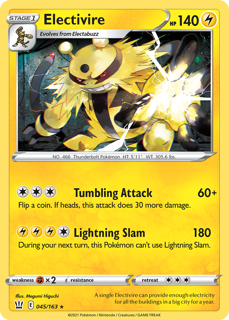 Electivire swsh5-45 Rare from Battle Styles Set