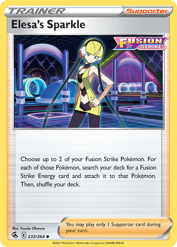 Elesa’s Sparkle swsh8-233 Uncommon from Fusion Strike Set