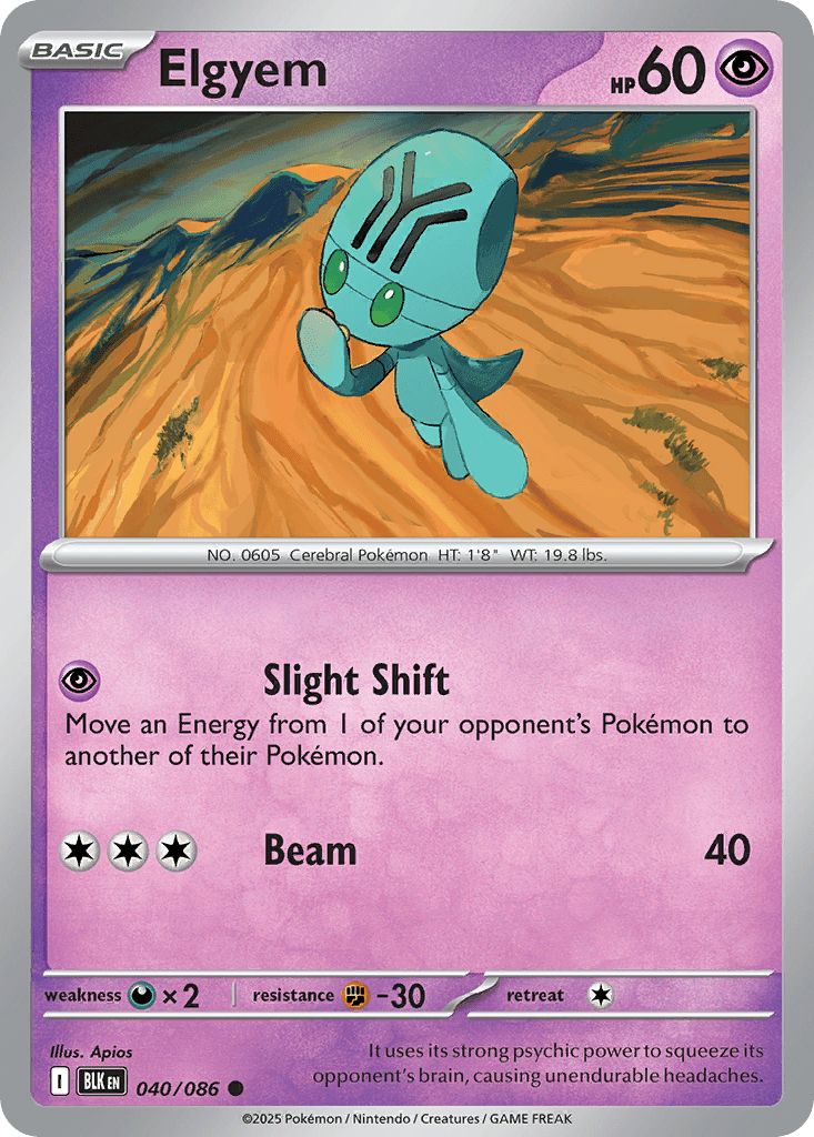 Elgyem zsv10pt5-40 Common from Black Bolt Set