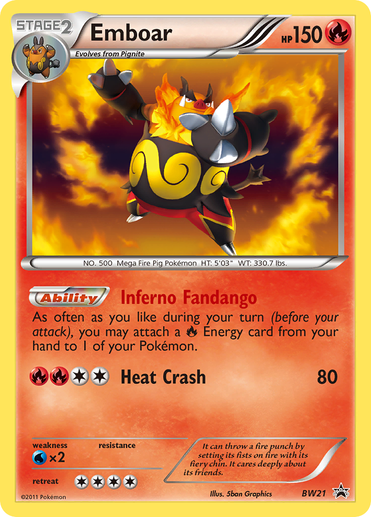 Emboar bwp-BW21 Promo from BW Black Star Promos Set